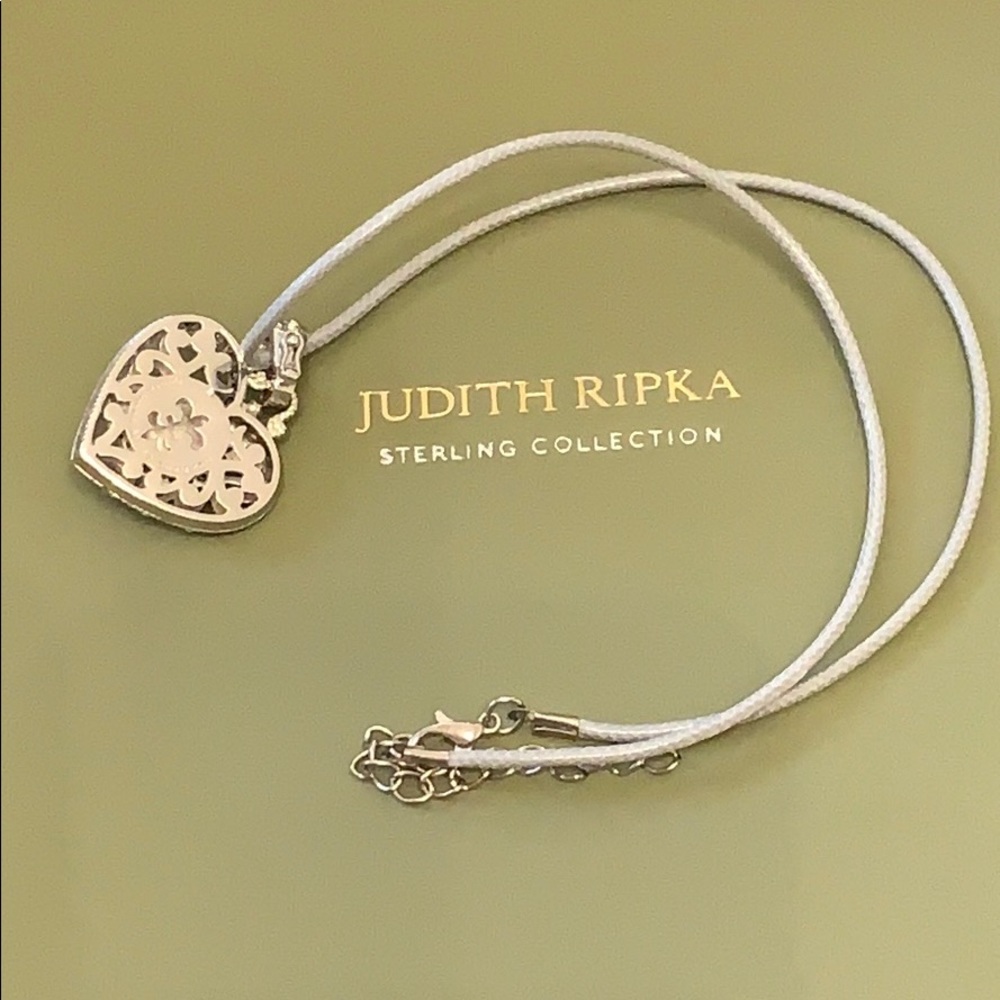 Judith Ripka opal/agate blue heart enhancer - Picture 3 of 4